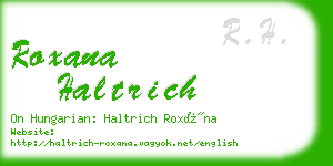 roxana haltrich business card